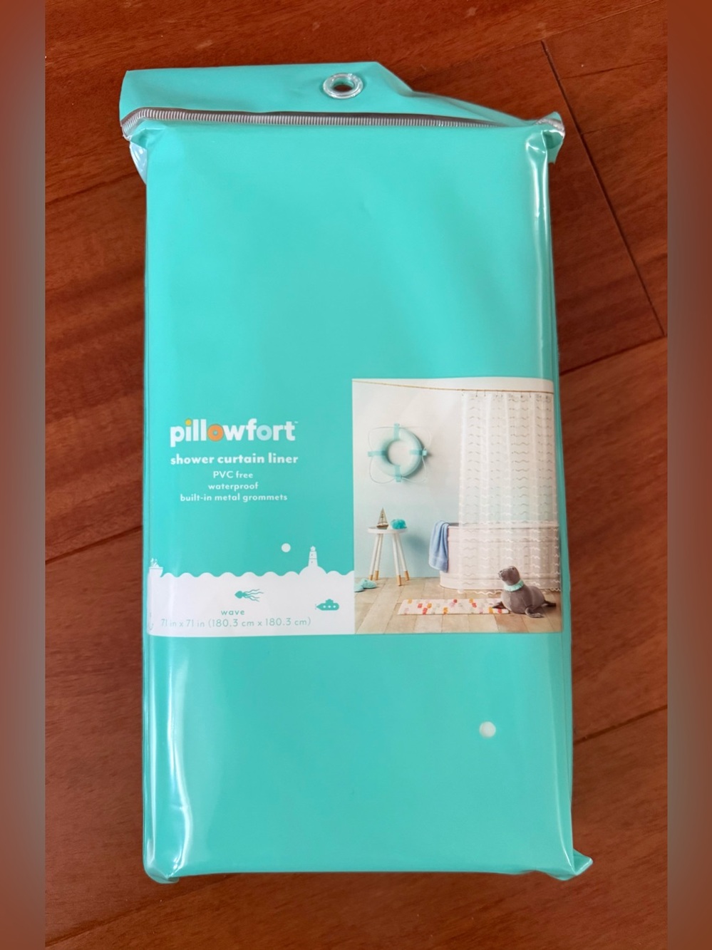 Pillowfort Teal Shower Curtain Liner